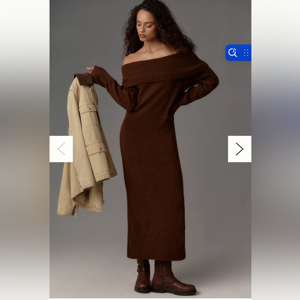 Daily Practice Off Shoulder Sweater Dress